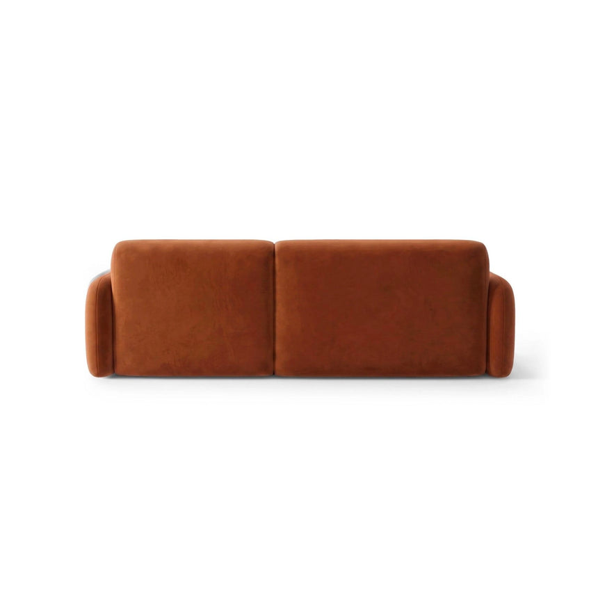 Carrara 3-Sitzer Ecksofa rechts aus Samt in Terrakotta (Bluvel 4215), 219x165 cm von Ferrani Interiors – Bild 5