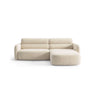 Carrara 3-Sitzer Ecksofa rechts aus Samt oder Strukturstoff, 219x165 cm von Ferrani Interiors – Bild 1