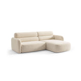 Carrara 3-Sitzer Ecksofa rechts aus Samt oder Strukturstoff, 219x165 cm von Ferrani Interiors – Bild 4
