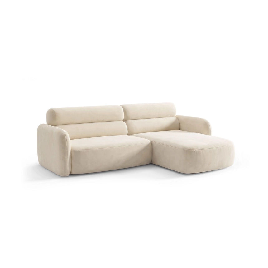 Carrara 3-Sitzer Ecksofa rechts aus Samt oder Strukturstoff, 219x165 cm von Ferrani Interiors – Bild 4