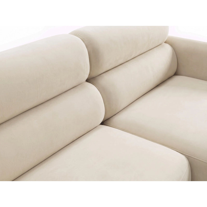 Carrara 3-Sitzer Ecksofa rechts aus Samt oder Strukturstoff, 219x165 cm von Ferrani Interiors – Bild 6