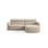 Carrara 3-Sitzer Ecksofa rechts aus Strukturstoff in Beige (Scott Sand), 219x165 cm von Ferrani Interiors – Bild 1