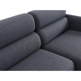Carrara 3-Sitzer Ecksofa rechts aus Strukturstoff in Dunkelblau (Scott Ocean), 219x165 cm von Ferrani Interiors – Bild 6