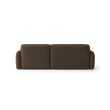 Carrara 3-Sitzer Ecksofa rechts aus Strukturstoff in Dunkelbraun (Scott Ebony), 219x165 cm von Ferrani Interiors – Bild 5