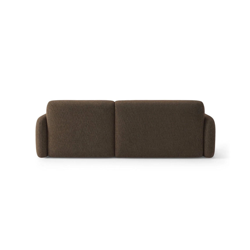 Carrara 3-Sitzer Ecksofa rechts aus Strukturstoff in Dunkelbraun (Scott Ebony), 219x165 cm von Ferrani Interiors – Bild 5