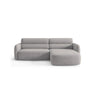 Carrara 3-Sitzer Ecksofa rechts aus Strukturstoff in Grau (Scott Ash), 219x165 cm von Ferrani Interiors – Bild 1