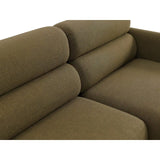 Carrara 3-Sitzer Ecksofa rechts aus Strukturstoff in Oliv (Scott Moss), 219x165 cm von Ferrani Interiors – Bild 6