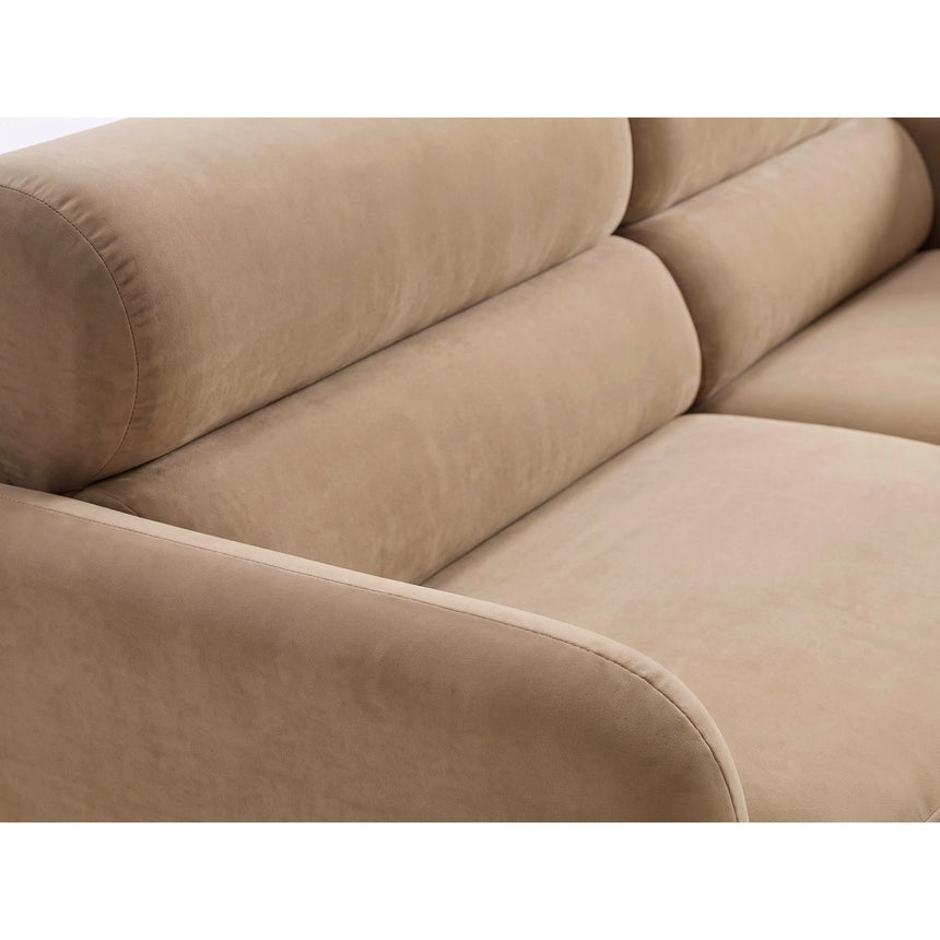 Carrara 3-Sitzer Sofa aus Samt in Beige (Bluvel 28), 194x100 cm von Ferrani Interiors – Bild 6