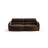 Carrara 3-Sitzer Sofa aus Samt in Dunkelbraun (Bluvel 48), 194x100 cm von Ferrani Interiors – Bild 1