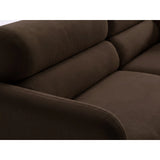 Carrara 3-Sitzer Sofa aus Samt in Dunkelbraun (Bluvel 48), 194x100 cm von Ferrani Interiors – Bild 6