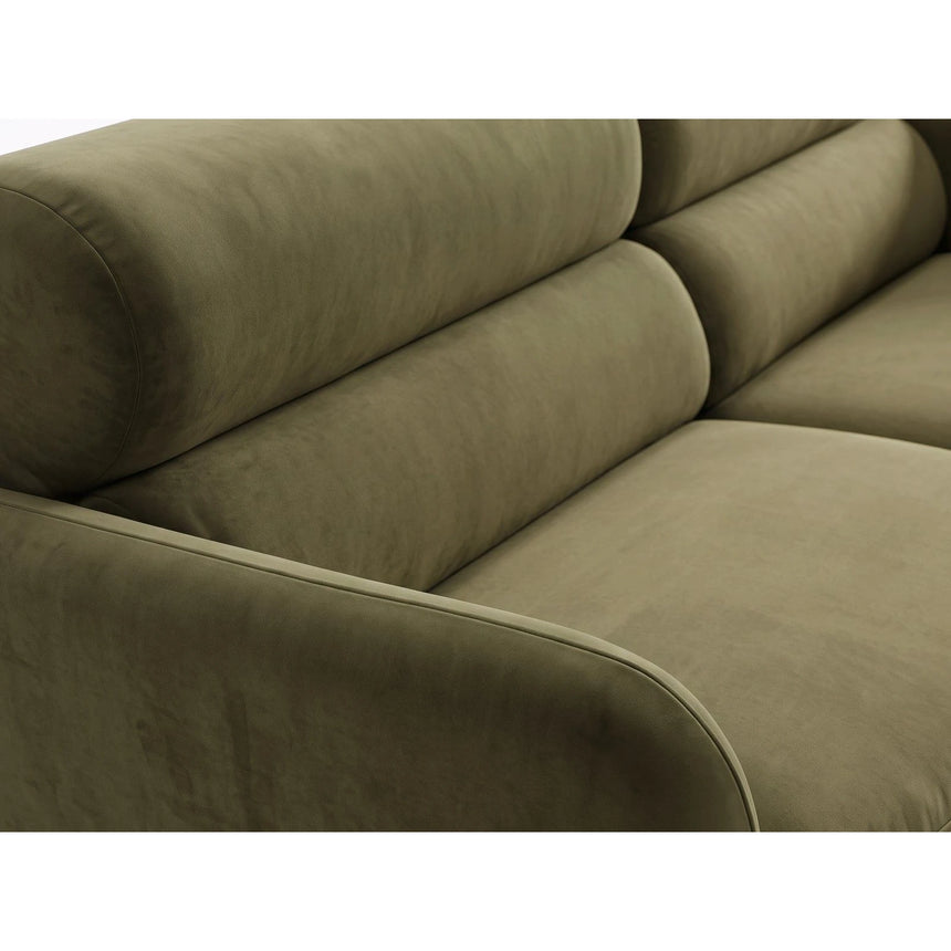 Carrara 3-Sitzer Sofa aus Samt in Grün (Bluvel 77), 194x100 cm von Ferrani Interiors – Bild 6