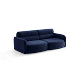 Carrara 3-Sitzer Sofa aus Samt in Königsblau (Bluvel 86), 194x100 cm von Ferrani Interiors – Bild 4