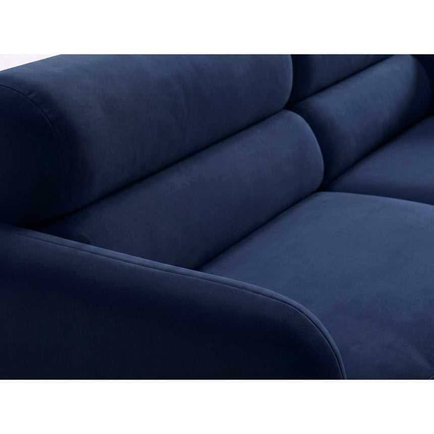 Carrara 3-Sitzer Sofa aus Samt in Königsblau (Bluvel 86), 194x100 cm von Ferrani Interiors – Bild 6