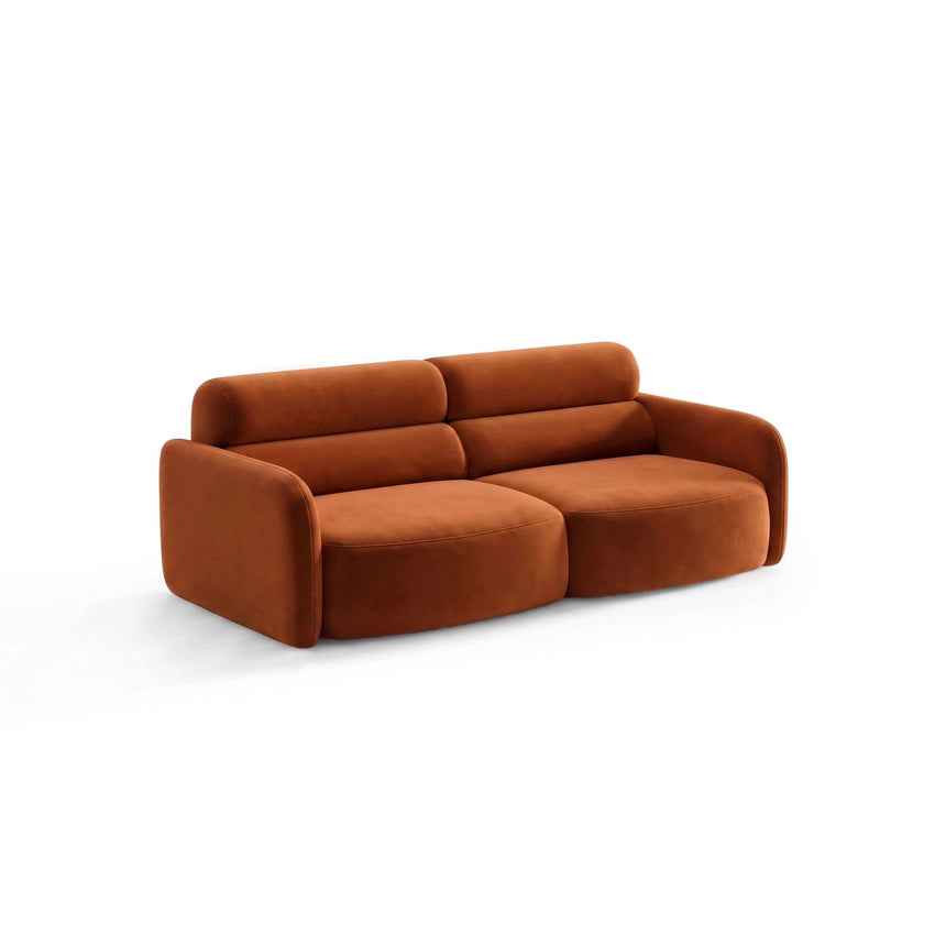 Carrara 3-Sitzer Sofa aus Samt in Terrakotta (Bluvel 4215), 194x100 cm von Ferrani Interiors – Bild 4