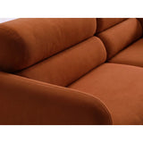 Carrara 3-Sitzer Sofa aus Samt in Terrakotta (Bluvel 4215), 194x100 cm von Ferrani Interiors – Bild 6
