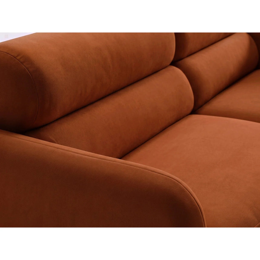 Carrara 3-Sitzer Sofa aus Samt in Terrakotta (Bluvel 4215), 194x100 cm von Ferrani Interiors – Bild 6