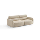 Carrara 3-Sitzer Sofa aus Strukturstoff in Beige (Scott Sand), 194x100 cm von Ferrani Interiors – Bild 4