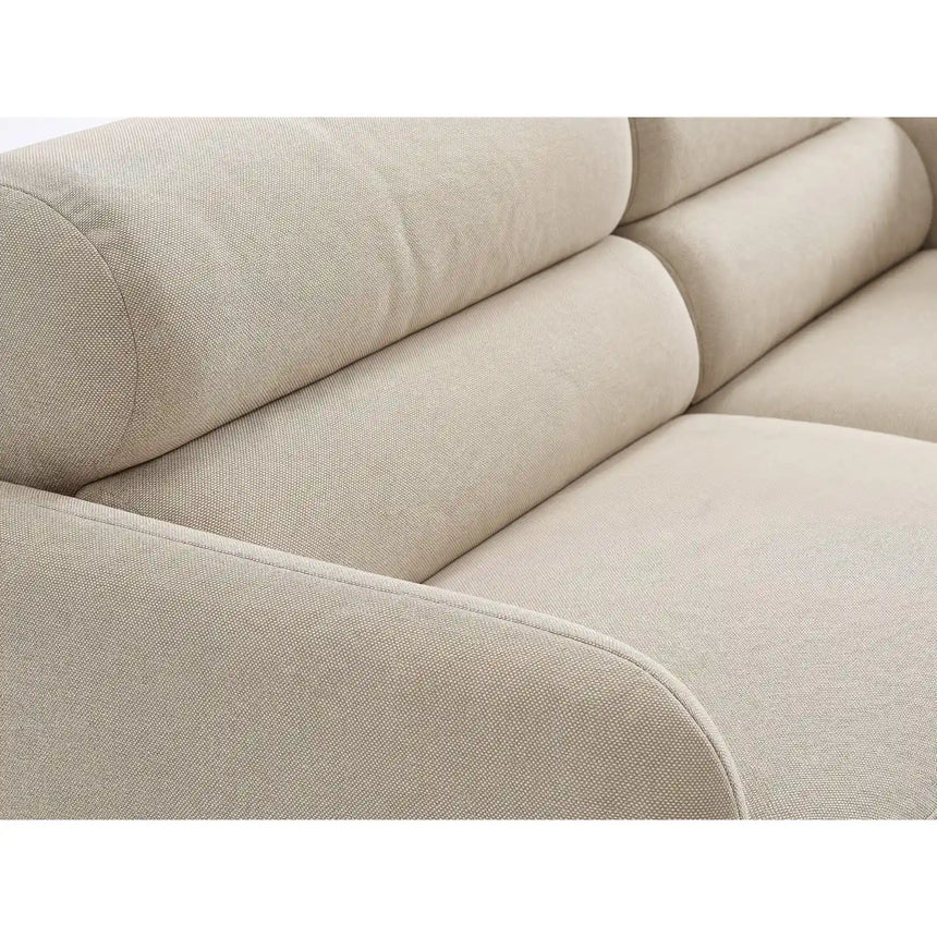 Carrara 3-Sitzer Sofa aus Strukturstoff in Beige (Scott Sand), 194x100 cm von Ferrani Interiors – Bild 6