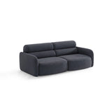 Carrara 3-Sitzer Sofa aus Strukturstoff in Dunkelblau (Scott Ocean), 194x100 cm von Ferrani Interiors – Bild 4