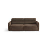 Carrara 3-Sitzer Sofa aus Strukturstoff in Dunkelbraun (Scott Ebony), 194x100 cm von Ferrani Interiors – Bild 1