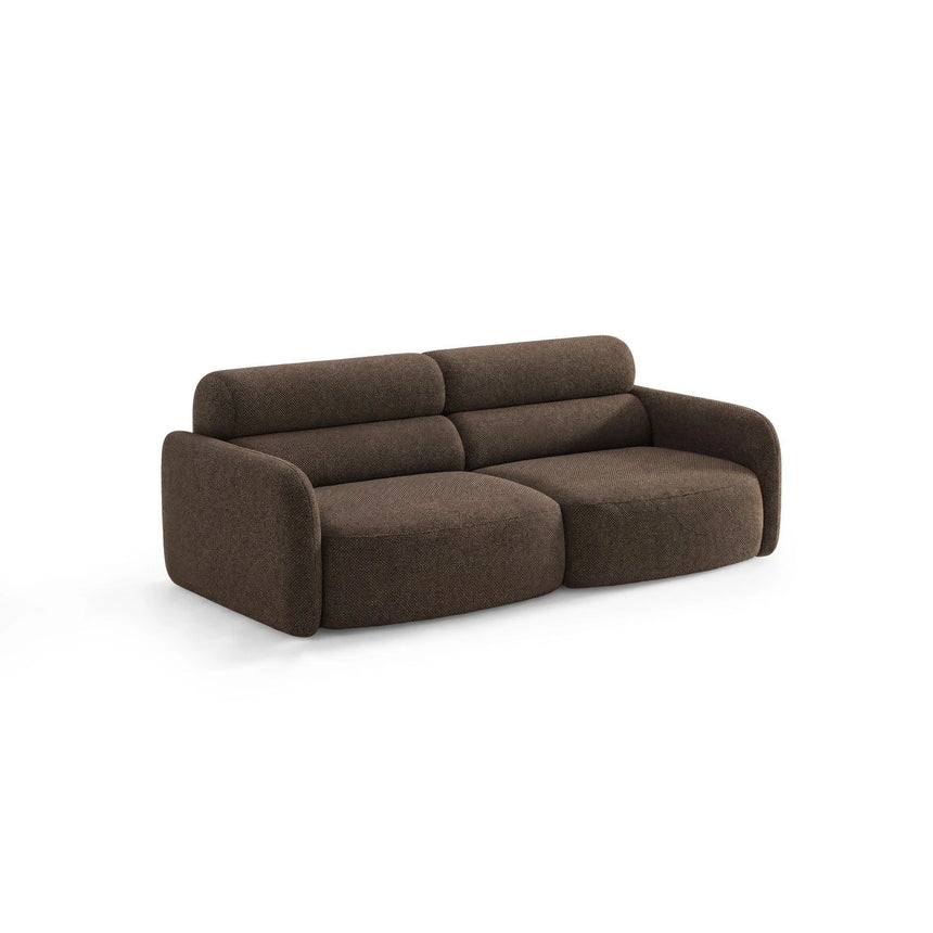 Carrara 3-Sitzer Sofa aus Strukturstoff in Dunkelbraun (Scott Ebony), 194x100 cm von Ferrani Interiors – Bild 4
