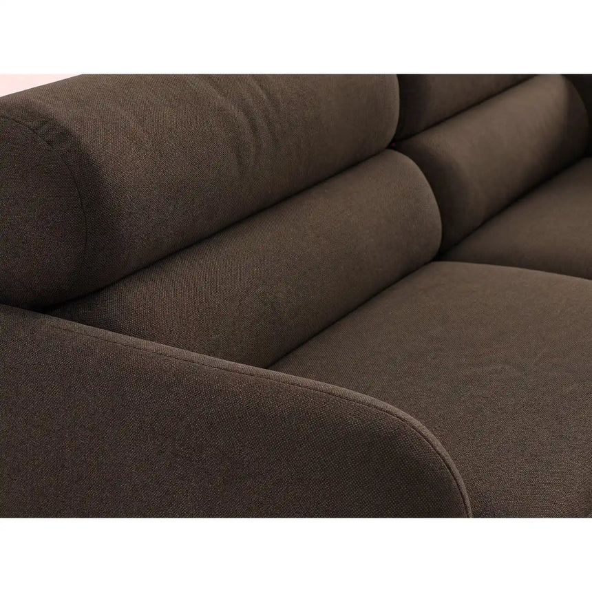 Carrara 3-Sitzer Sofa aus Strukturstoff in Dunkelbraun (Scott Ebony), 194x100 cm von Ferrani Interiors – Bild 6