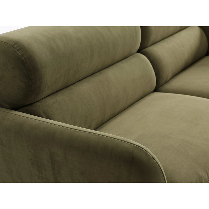 Carrara 4-Sitzer Sofa aus Samt in Grün (Bluvel 77), 244x100 cm von Ferrani Interiors – Bild 6