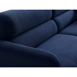 Carrara 4-Sitzer Sofa aus Samt in Königsblau (Bluvel 86), 244x100 cm von Ferrani Interiors – Bild 6