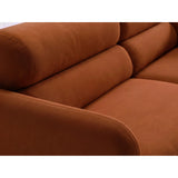 Carrara 4-Sitzer Sofa aus Samt in Terrakotta (Bluvel 4215), 244x100 cm von Ferrani Interiors – Bild 6