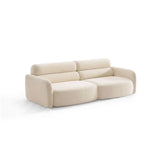 Carrara 4-Sitzer Sofa aus Samt oder Strukturstoff, 244x100 cm von Ferrani Interiors – Bild 4