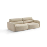 Carrara 4-Sitzer Sofa aus Strukturstoff in Beige (Scott Sand), 244x100 cm von Ferrani Interiors – Bild 4