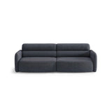 Carrara 4-Sitzer Sofa aus Strukturstoff in Dunkelblau (Scott Ocean), 244x100 cm von Ferrani Interiors – Bild 1