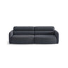Carrara 4-Sitzer Sofa aus Strukturstoff in Dunkelblau (Scott Ocean), 244x100 cm von Ferrani Interiors – Bild 1