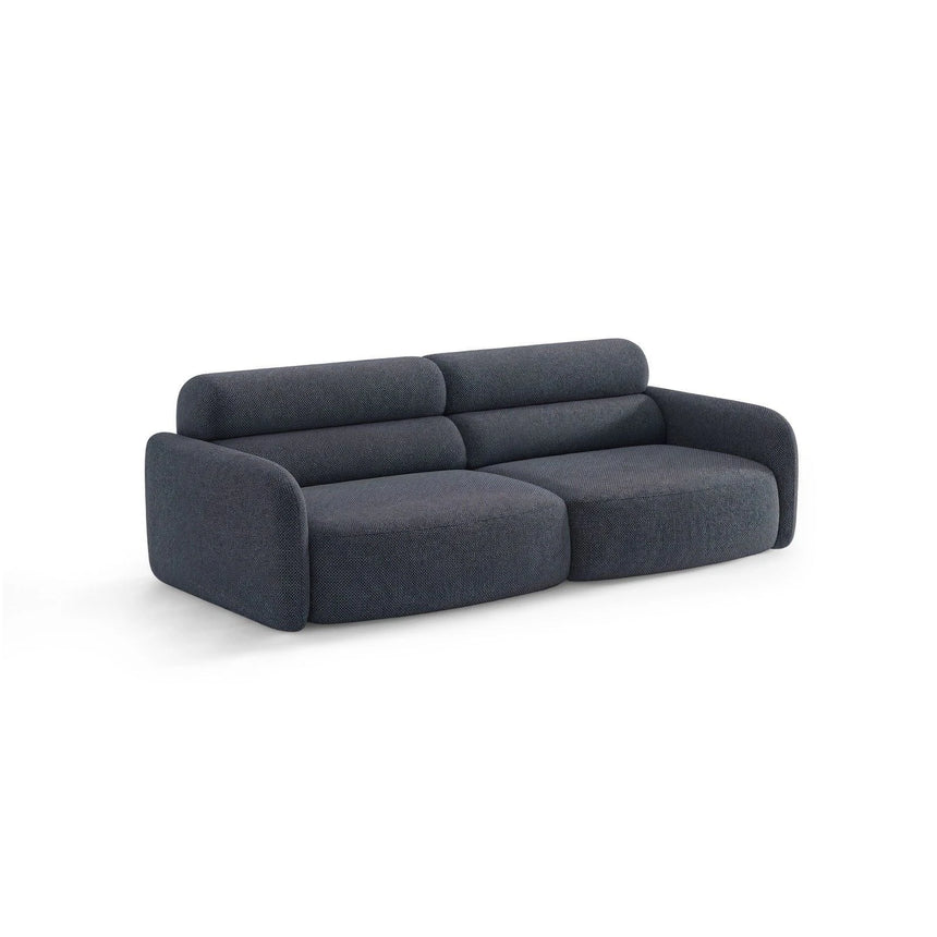 Carrara 4-Sitzer Sofa aus Strukturstoff in Dunkelblau (Scott Ocean), 244x100 cm von Ferrani Interiors – Bild 4