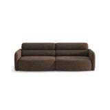 Carrara 4-Sitzer Sofa aus Strukturstoff in Dunkelbraun (Scott Ebony), 244x100 cm von Ferrani Interiors – Bild 1