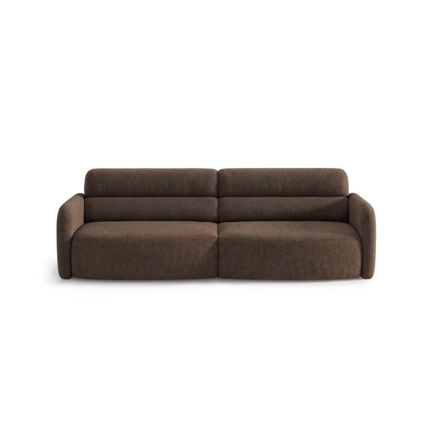 Carrara 4-Sitzer Sofa aus Strukturstoff in Dunkelbraun (Scott Ebony), 244x100 cm von Ferrani Interiors – Bild 1