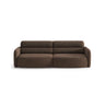 Carrara 4-Sitzer Sofa aus Strukturstoff in Dunkelbraun (Scott Ebony), 244x100 cm von Ferrani Interiors – Bild 1