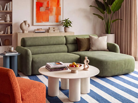 Carrara 4-Sitzer Sofa aus Strukturstoff in Dunkelbraun (Scott Ebony), 244x100 cm von Ferrani Interiors – Bild 2