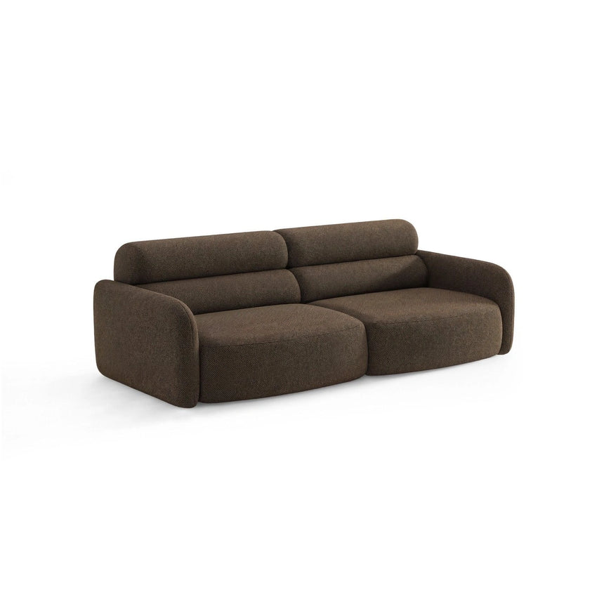 Carrara 4-Sitzer Sofa aus Strukturstoff in Dunkelbraun (Scott Ebony), 244x100 cm von Ferrani Interiors – Bild 4