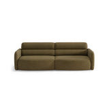 Carrara 4-Sitzer Sofa aus Strukturstoff in Oliv (Scott Moss), 244x100 cm von Ferrani Interiors – Bild 1