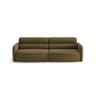 Carrara 4-Sitzer Sofa aus Strukturstoff in Oliv (Scott Moss), 244x100 cm von Ferrani Interiors – Bild 1