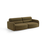 Carrara 4-Sitzer Sofa aus Strukturstoff in Oliv (Scott Moss), 244x100 cm von Ferrani Interiors – Bild 4