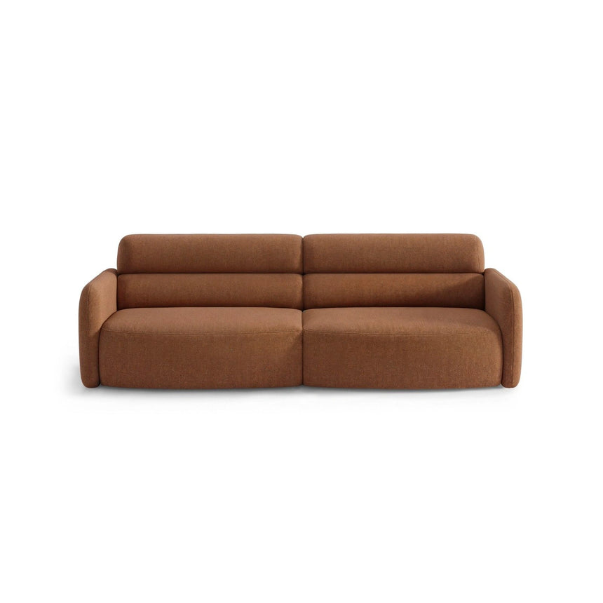 Carrara 4-Sitzer Sofa aus Strukturstoff in Terrakotta (Scott Terracotta), 244x100 cm von Ferrani Interiors – Bild 1