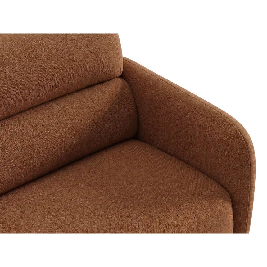 Carrara 4-Sitzer Sofa aus Strukturstoff in Terrakotta (Scott Terracotta), 244x100 cm von Ferrani Interiors – Bild 6