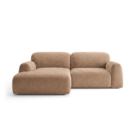 Livorno 3-Sitzer Ecksofa links aus Samt in Beige (Bluvel 28), 240x158 cm von Ferrani Interiors – Bild 1