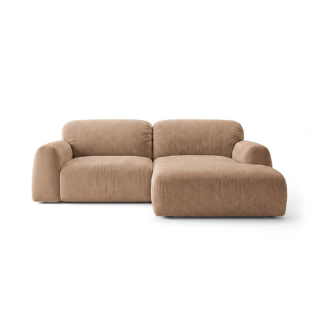 Livorno 3-Sitzer Ecksofa rechts aus Samt in Beige (Bluvel 28), 240x158 cm von Ferrani Interiors – Bild 1