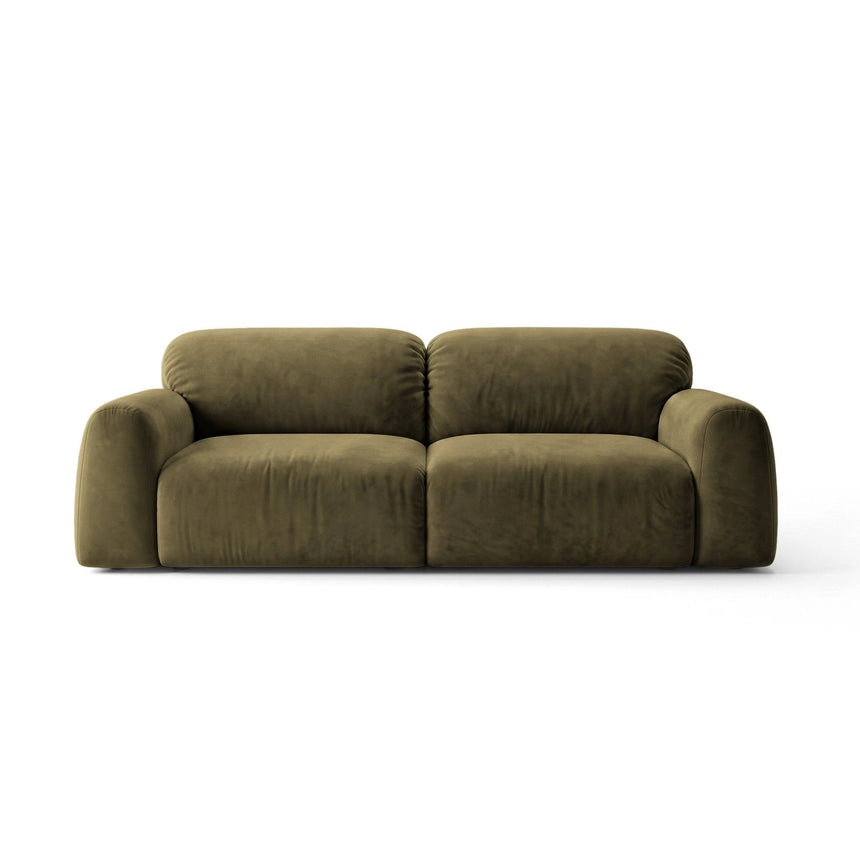 Livorno 3-Sitzer Sofa aus Samt in Grün (Bluvel 77), 220x104 cm von Ferrani Interiors – Bild 1