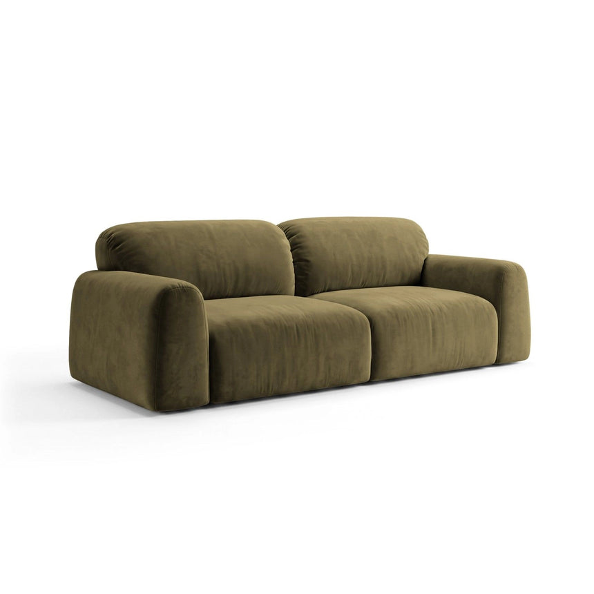 Livorno 3-Sitzer Sofa aus Samt in Grün (Bluvel 77), 220x104 cm von Ferrani Interiors – Bild 4