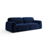 Livorno 3-Sitzer Sofa aus Samt in Königsblau (Bluvel 86), 220x104 cm von Ferrani Interiors – Bild 4