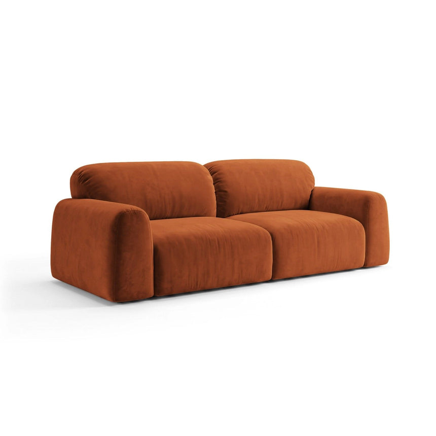 Livorno 3-Sitzer Sofa aus Samt in Terrakotta (Bluvel 4215), 220x104 cm von Ferrani Interiors – Bild 4